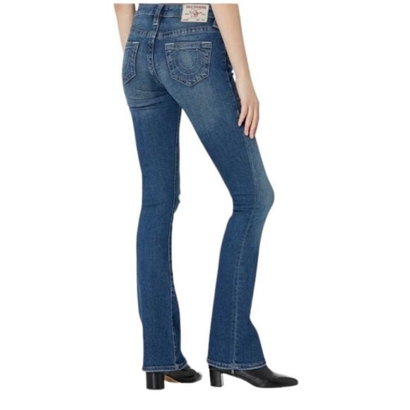 True Religion Mid Wash Becca Bootcut Jeans - Size 28 - Picture 1 of 9